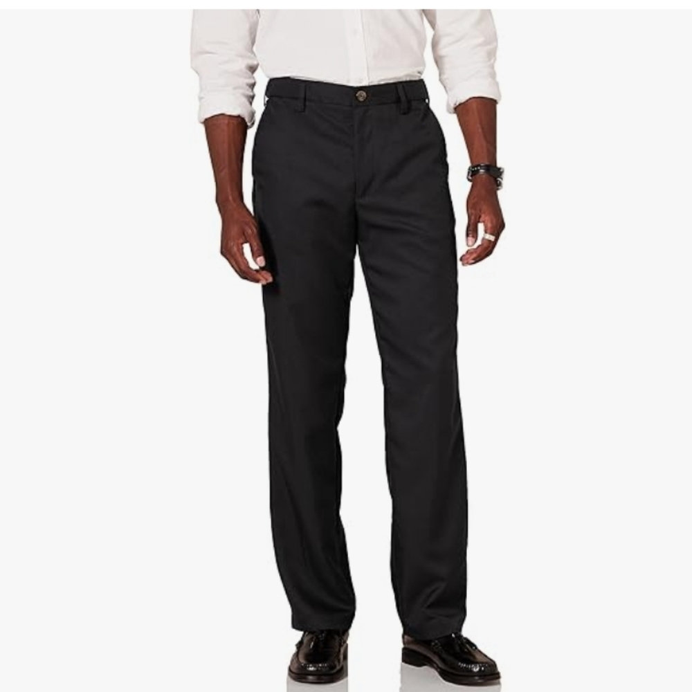 Amazon Essentials Men's Classic-Fit Expandable-Waist Flat-Front Dress Pant 28x32